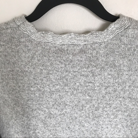 Cat & Jack Heather Gray Fur Cuff Pullover Sweater Girls Large (10-12) Holiday - Picture 6 of 9